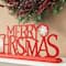 Glitzhome® 18" Red Metal Merry Christmas Table Décor